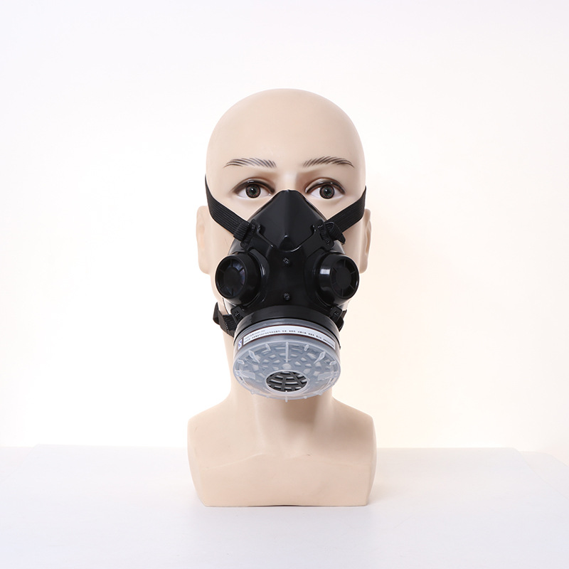 New Half Face Black Gas Mask R - Dust Mask Construction recension och pris