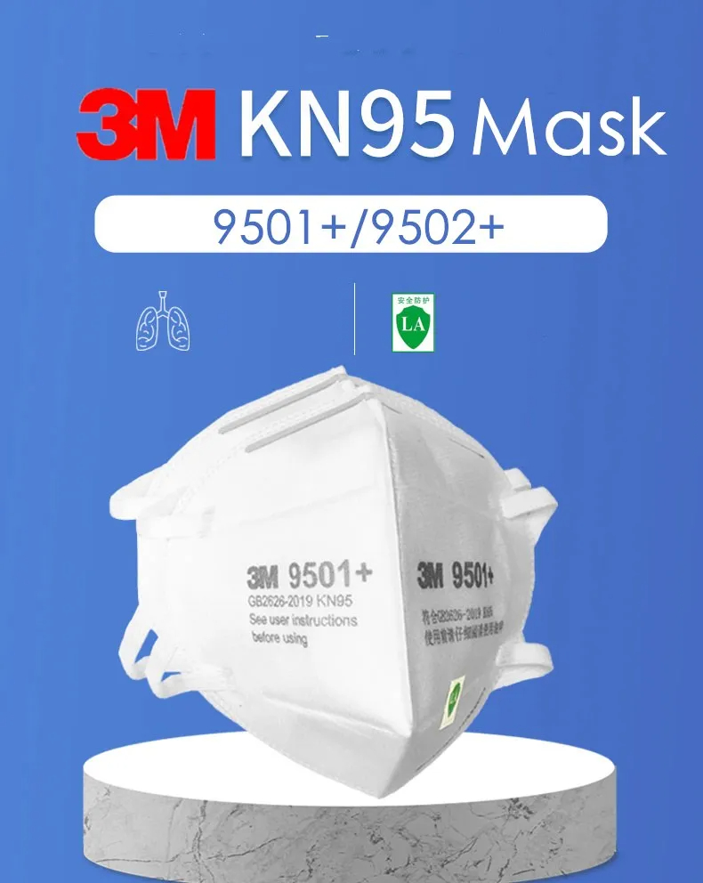 50Pcs/bag 3M KN95 Face Mask 95 - 3M Mask 9502+ recension och pris