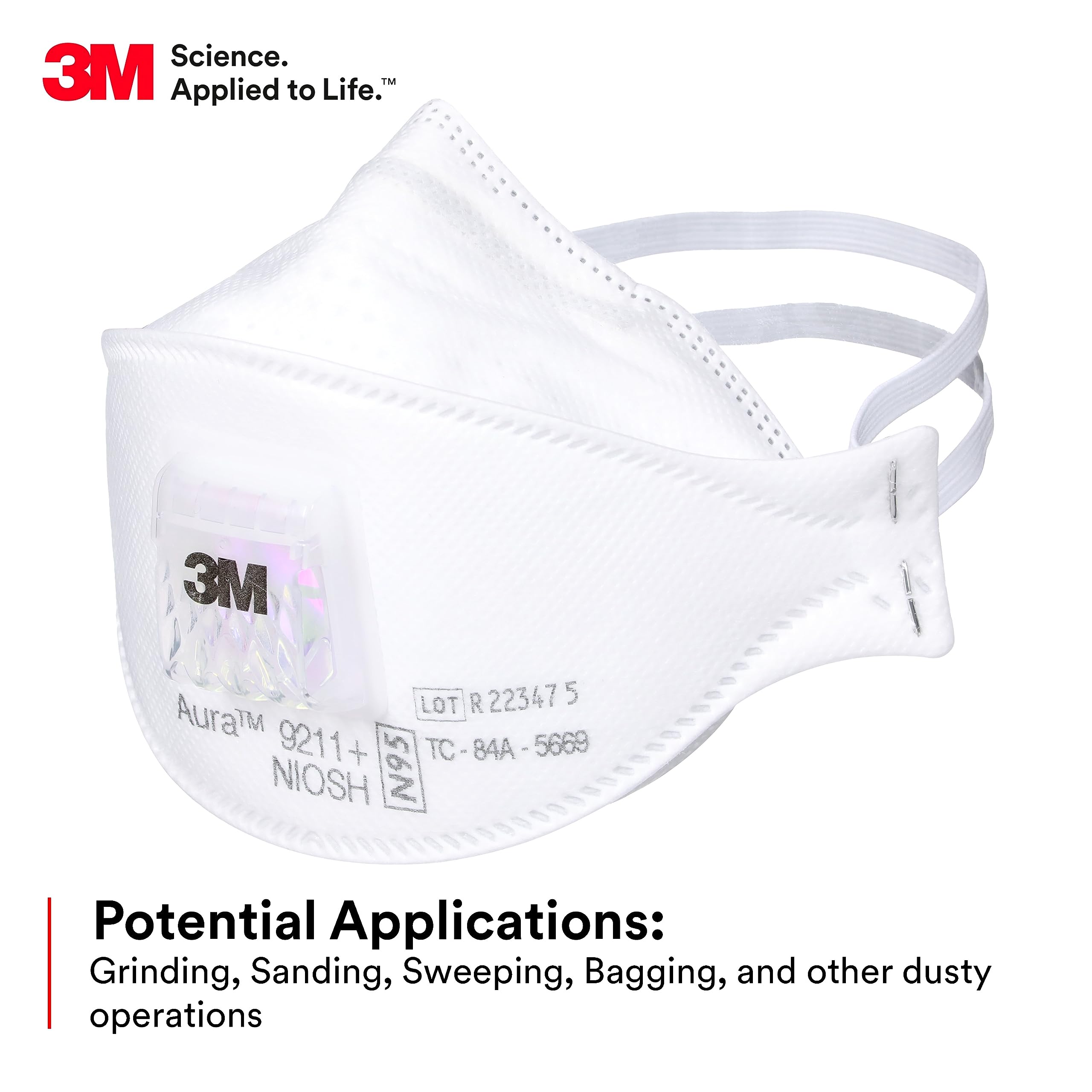 3M Aura 9211+ Particulate Resp - Dust Mask Construction recension och pris