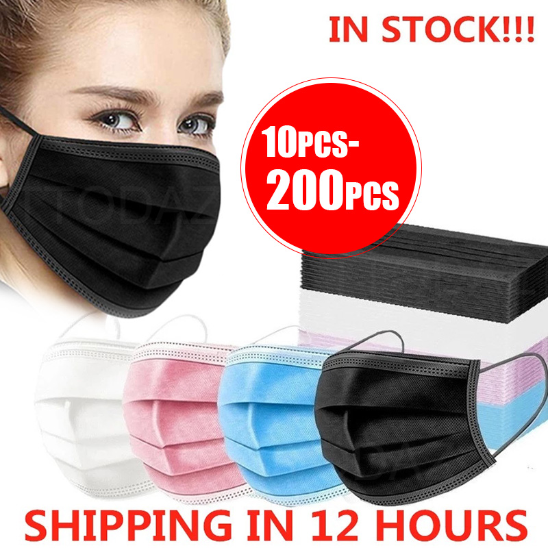 10/50/100/200PCS Disposable Ma - Disposable Mask Blue recension och pris