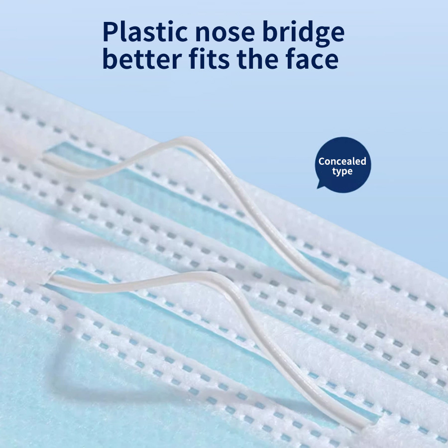 100Pcs Disposable Adults Indiv - Disposable Mask Blue recension och pris